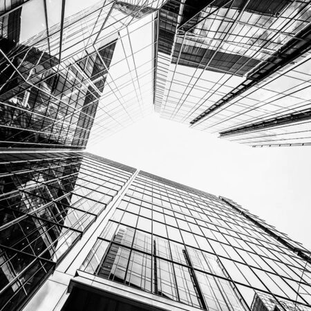 Πίνακας σε Καμβά BLACK AND WHITE ARCHITECTURAL SKYSCRAPERS - Πολεις και Αρχιτεκτονικη Sticky 5