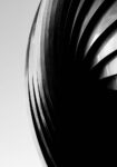 Πίνακας σε Καμβά BLACK AND WHITE ARCHITECTURAL SPIRAL PATTERN