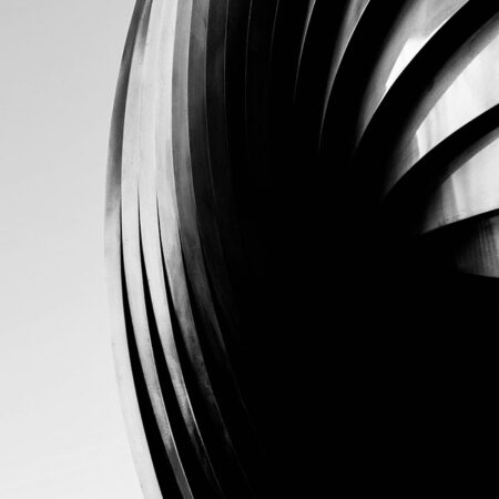 Πίνακας σε Καμβά BLACK AND WHITE ARCHITECTURAL SPIRAL PATTERN - Πολεις και Αρχιτεκτονικη Sticky 5