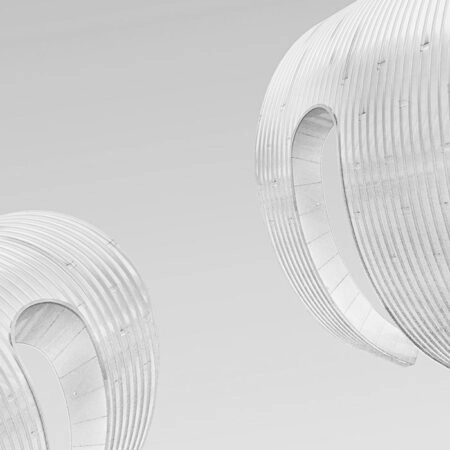 Πίνακας σε Καμβά BLACK AND WHITE ARCHITECTURAL SPIRAL SHAPED STRUCTURES - Πολεις και Αρχιτεκτονικη Sticky 5