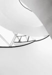 Πίνακας σε Καμβά BLACK AND WHITE ARCHITECTURAL SPIRAL STAIRCASE 4