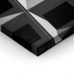 Πίνακας σε Καμβά BLACK AND WHITE ARCHITECTURAL SQUARE PATTERN FACADE