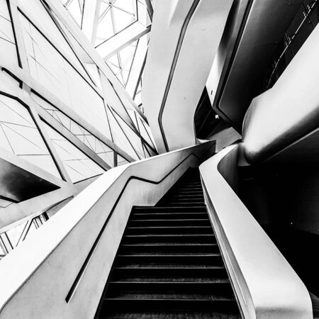 Πίνακας σε Καμβά BLACK AND WHITE ARCHITECTURAL STAIRCASES - Πολεις και Αρχιτεκτονικη Sticky 5