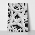 Πίνακας σε Καμβά BLACK AND WHITE ARCHITECTURAL STAR PATTERN