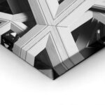 Πίνακας σε Καμβά BLACK AND WHITE ARCHITECTURAL STAR PATTERN