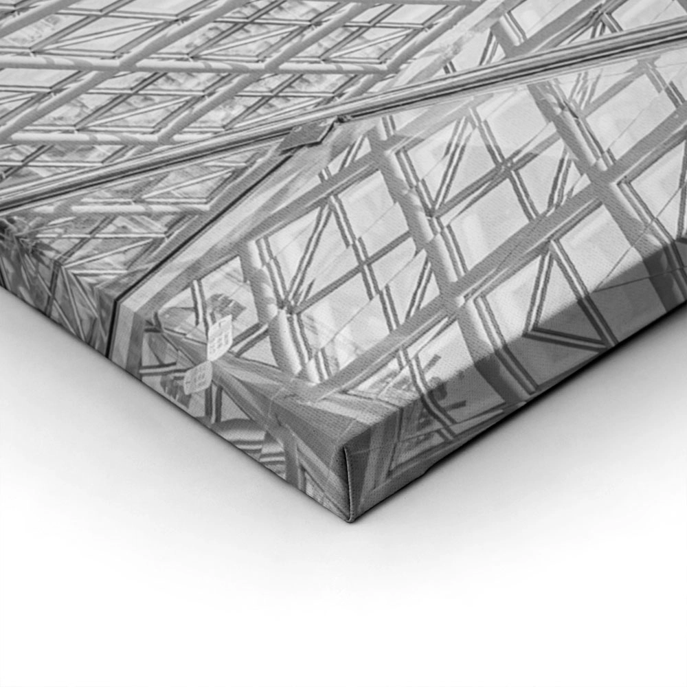 Πίνακας σε Καμβά BLACK AND WHITE ARCHITECTURAL STEEL AND GLASS ROOF