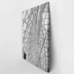 Πίνακας σε Καμβά BLACK AND WHITE ARCHITECTURAL STEEL AND GLASS ROOF
