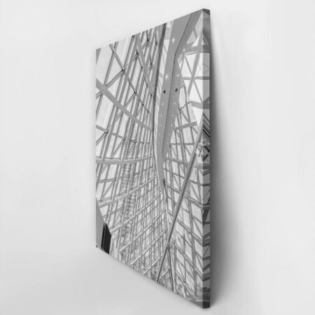 Πίνακας σε Καμβά BLACK AND WHITE ARCHITECTURAL STEEL AND GLASS ROOF - Πολεις και Αρχιτεκτονικη Sticky 2