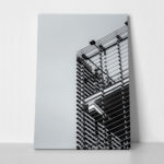 Πίνακας σε Καμβά BLACK AND WHITE ARCHITECTURAL STEEL EXTERIOR FACADE