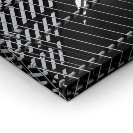 Πίνακας σε Καμβά BLACK AND WHITE ARCHITECTURAL STEEL EXTERIOR FACADE - Πολεις και Αρχιτεκτονικη Sticky 1
