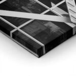 Πίνακας σε Καμβά BLACK AND WHITE ARCHITECTURAL STEEL FRAMEWORK