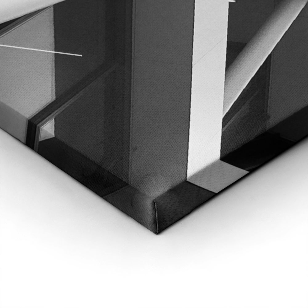 Πίνακας σε Καμβά BLACK AND WHITE ARCHITECTURAL STEEL NET FACADE