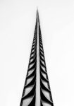 Πίνακας σε Καμβά BLACK AND WHITE ARCHITECTURAL STEEL SPIRE