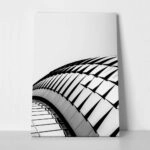 Πίνακας σε Καμβά BLACK AND WHITE ARCHITECTURAL STRUCTURAL CURVES