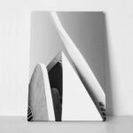 Πίνακας σε Καμβά BLACK AND WHITE ARCHITECTURAL STRUCTURAL ELEMENTS