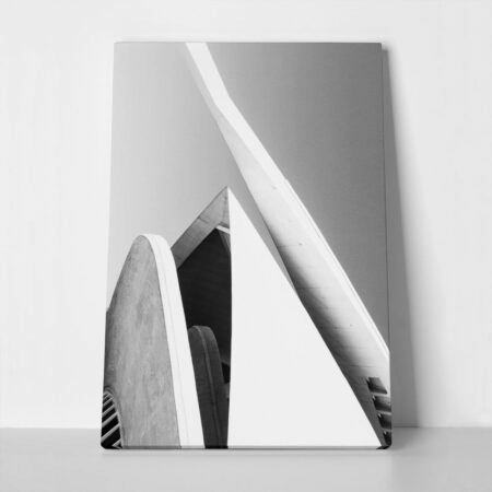 Πίνακας σε Καμβά BLACK AND WHITE ARCHITECTURAL STRUCTURAL ELEMENTS