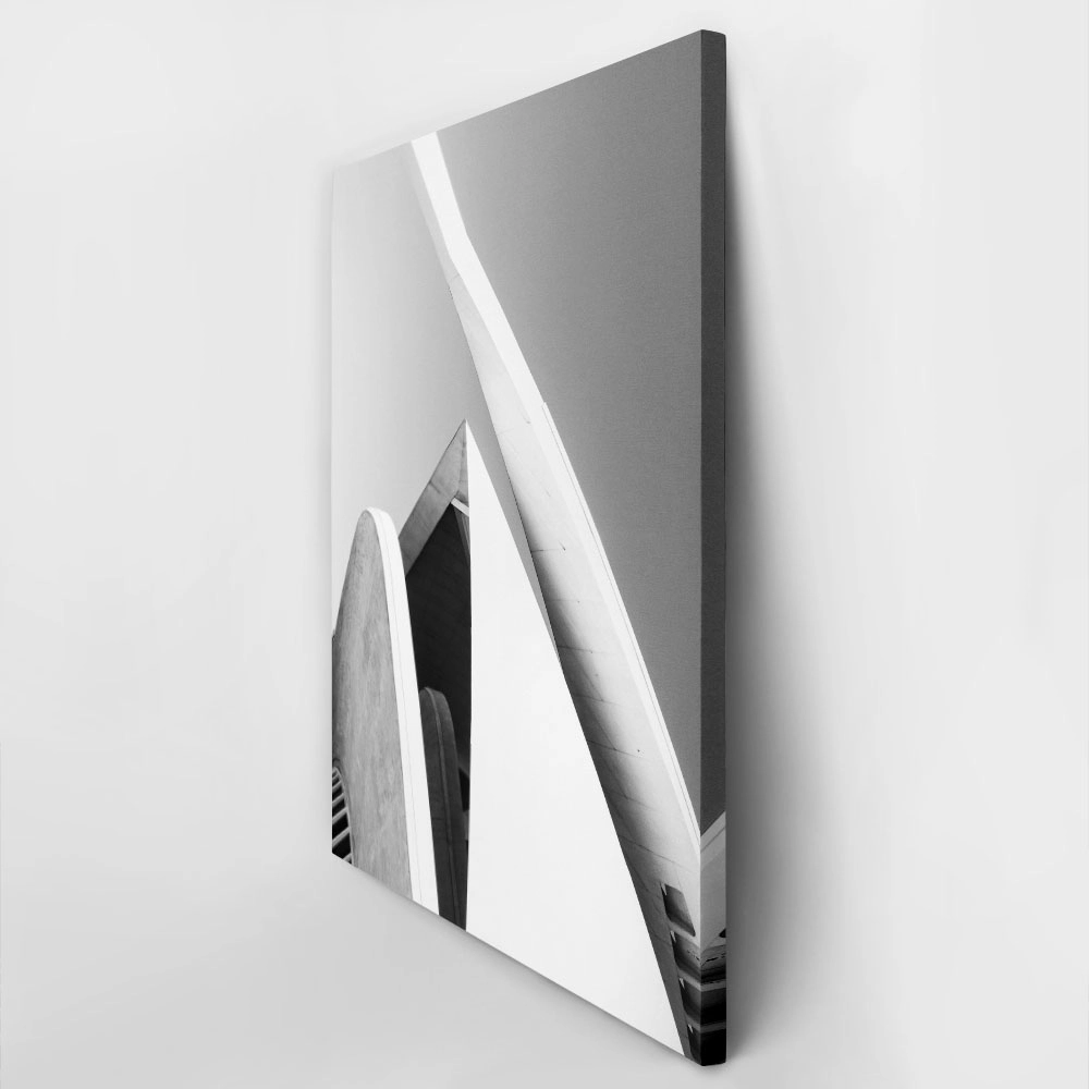 Πίνακας σε Καμβά BLACK AND WHITE ARCHITECTURAL STRUCTURAL ELEMENTS