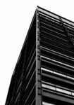Πίνακας σε Καμβά BLACK AND WHITE ARCHITECTURAL STRUCTURAL STEEL CORNER