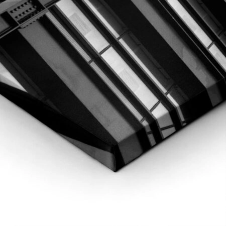 Πίνακας σε Καμβά BLACK AND WHITE ARCHITECTURAL STRUCTURAL STEEL CORNER - Πολεις και Αρχιτεκτονικη Sticky 1