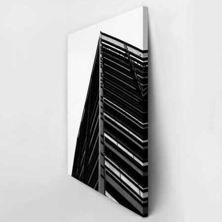 Πίνακας σε Καμβά BLACK AND WHITE ARCHITECTURAL STRUCTURAL STEEL CORNER - Πολεις και Αρχιτεκτονικη Sticky 2