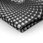 Πίνακας σε Καμβά BLACK AND WHITE ARCHITECTURAL SWIRLING METAL CEILING