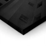 Πίνακας σε Καμβά BLACK AND WHITE ARCHITECTURAL TALL TOWER BLOCK