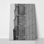 Πίνακας σε Καμβά BLACK AND WHITE ARCHITECTURAL TEXTURED GEOMETRIC