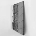 Πίνακας σε Καμβά BLACK AND WHITE ARCHITECTURAL TEXTURED GEOMETRIC