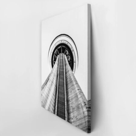Πίνακας σε Καμβά BLACK AND WHITE ARCHITECTURAL TOWER VANTAGE POINT - Πολεις και Αρχιτεκτονικη Sticky 2
