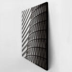 Πίνακας σε Καμβά BLACK AND WHITE ARCHITECTURAL TRIANGLE FACADE