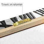 Πίνακας σε Καμβά BLACK AND WHITE ARCHITECTURAL TRIANGLE FACADE