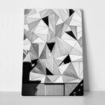 Πίνακας σε Καμβά BLACK AND WHITE ARCHITECTURAL TRIANGULAR FORMS