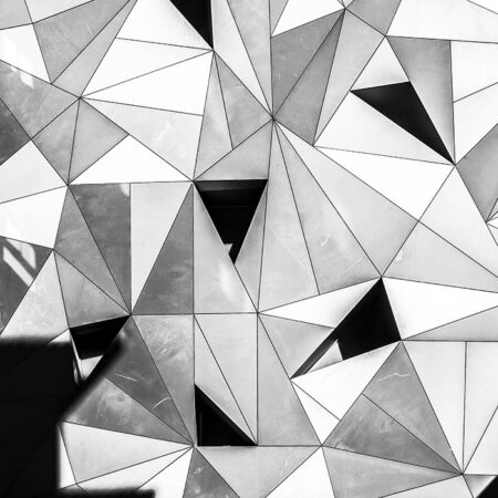 Πίνακας σε Καμβά BLACK AND WHITE ARCHITECTURAL TRIANGULAR FORMS - Πολεις και Αρχιτεκτονικη Sticky 5