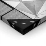 Πίνακας σε Καμβά BLACK AND WHITE ARCHITECTURAL TRIANGULAR FORMS