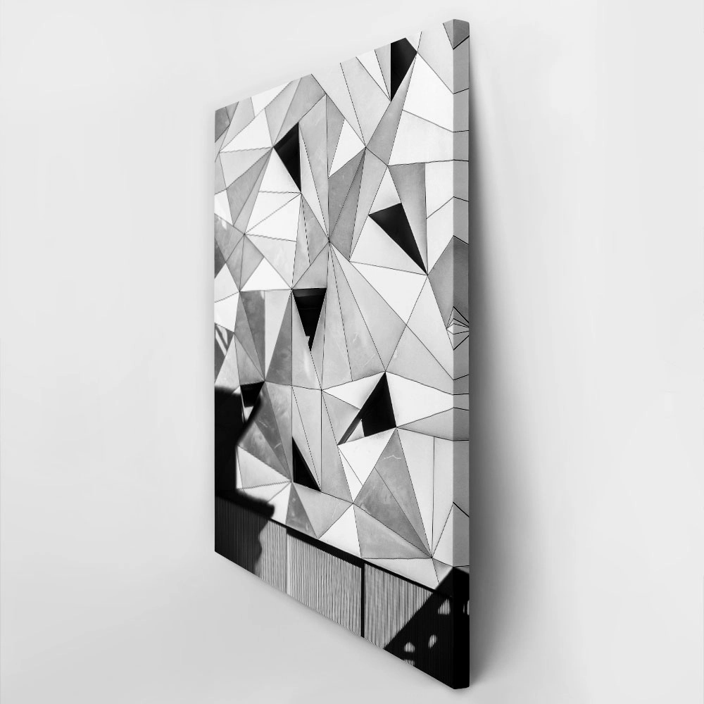 Πίνακας σε Καμβά BLACK AND WHITE ARCHITECTURAL TRIANGULAR FORMS