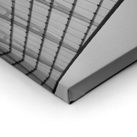 Πίνακας σε Καμβά BLACK AND WHITE ARCHITECTURAL TRIANGULAR ROOFTOP STRUCTURE - Πολεις και Αρχιτεκτονικη Sticky 1