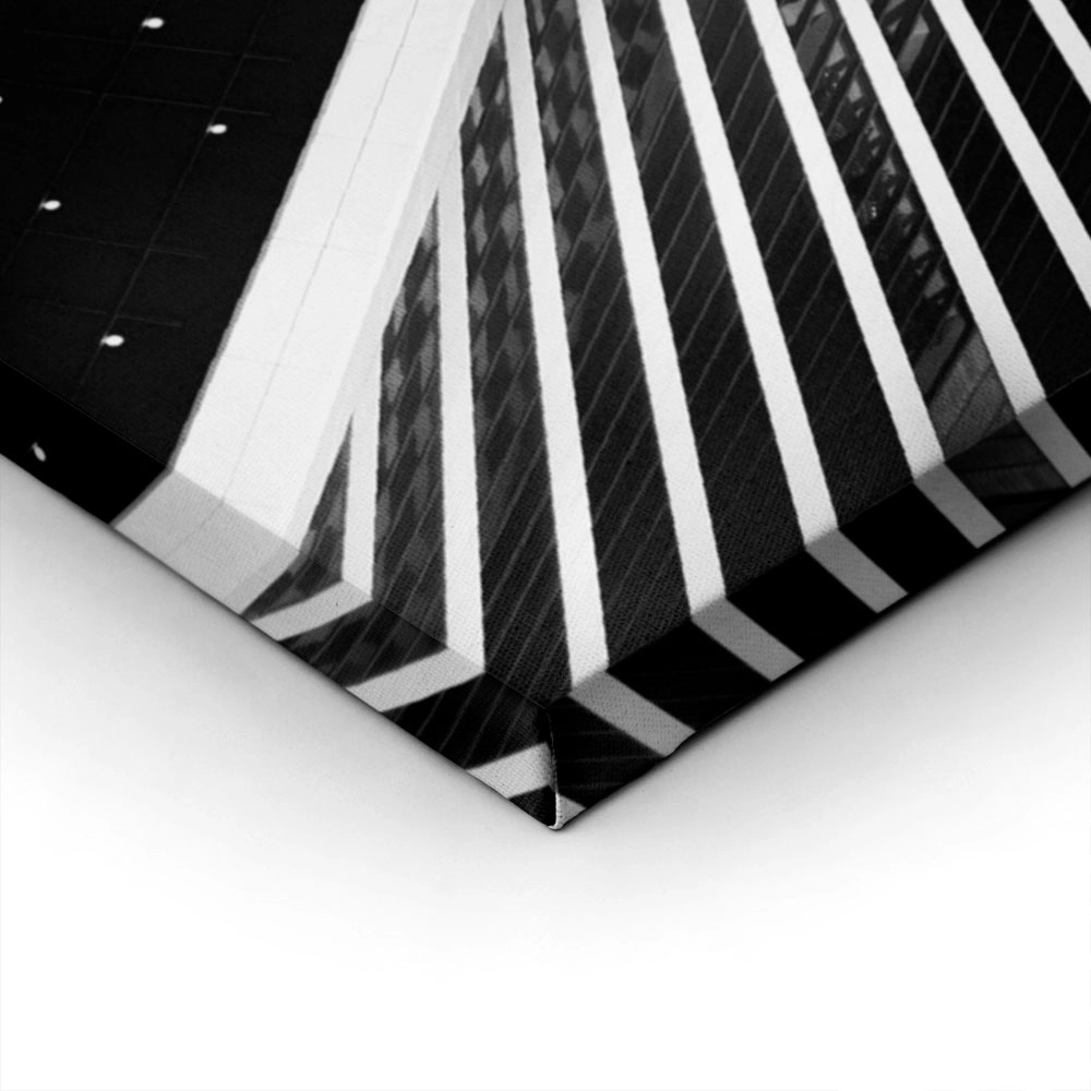 Πίνακας σε Καμβά BLACK AND WHITE ARCHITECTURAL TWISTING TOWER