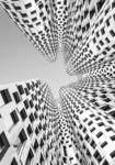Πίνακας σε Καμβά BLACK AND WHITE ARCHITECTURAL URBAN GEOMETRIC SYMMETRY