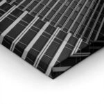 Πίνακας σε Καμβά BLACK AND WHITE ARCHITECTURAL VERTICAL CITY