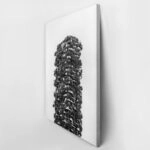 Πίνακας σε Καμβά BLACK AND WHITE ARCHITECTURAL VERTICAL FOREST