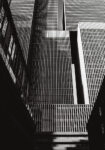 Πίνακας σε Καμβά BLACK AND WHITE ARCHITECTURAL VERTICAL LINES BUILDING