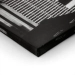 Πίνακας σε Καμβά BLACK AND WHITE ARCHITECTURAL VERTICAL LINES BUILDING