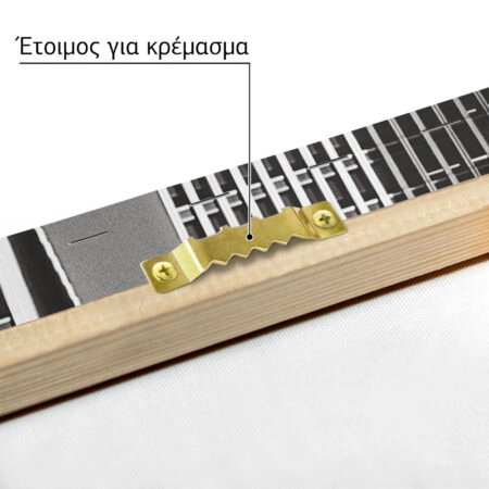 Πίνακας σε Καμβά BLACK AND WHITE ARCHITECTURAL VERTICAL LINES BUILDING - Πολεις και Αρχιτεκτονικη Sticky 4