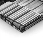 Πίνακας σε Καμβά BLACK AND WHITE ARCHITECTURAL VERTICAL STRUCTURAL ELEMENTS