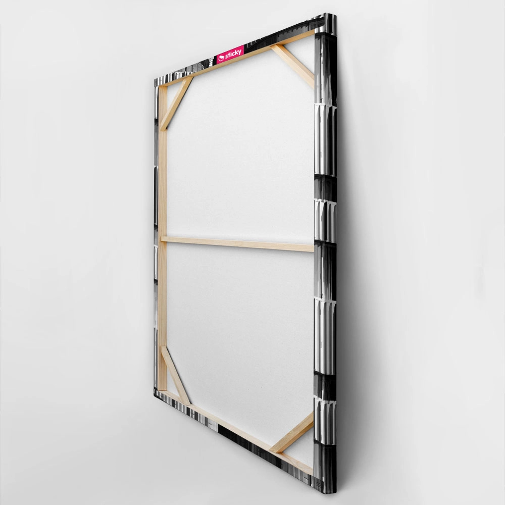 Πίνακας σε Καμβά BLACK AND WHITE ARCHITECTURAL VERTICAL STRUCTURAL ELEMENTS