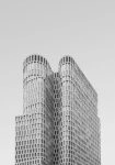 Πίνακας σε Καμβά BLACK AND WHITE ARCHITECTURAL WAVY FACADE
