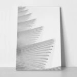 Πίνακας σε Καμβά BLACK AND WHITE ARCHITECTURAL WAVY STRUCTURAL BEAMS