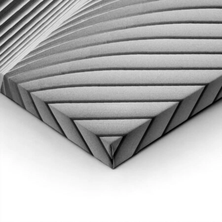 Πίνακας σε Καμβά BLACK AND WHITE ARCHITECTURAL WAVY STRUCTURAL ELEMENTS - Πολεις και Αρχιτεκτονικη Sticky 1
