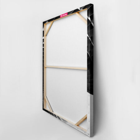 Πίνακας σε Καμβά BLACK AND WHITE ARCHITECTURAL WOODEN STRUCTURE - Πολεις και Αρχιτεκτονικη Sticky 3