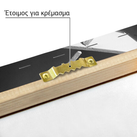 Πίνακας σε Καμβά BLACK AND WHITE ARCHITECTURAL WOODEN STRUCTURE - Πολεις και Αρχιτεκτονικη Sticky 4